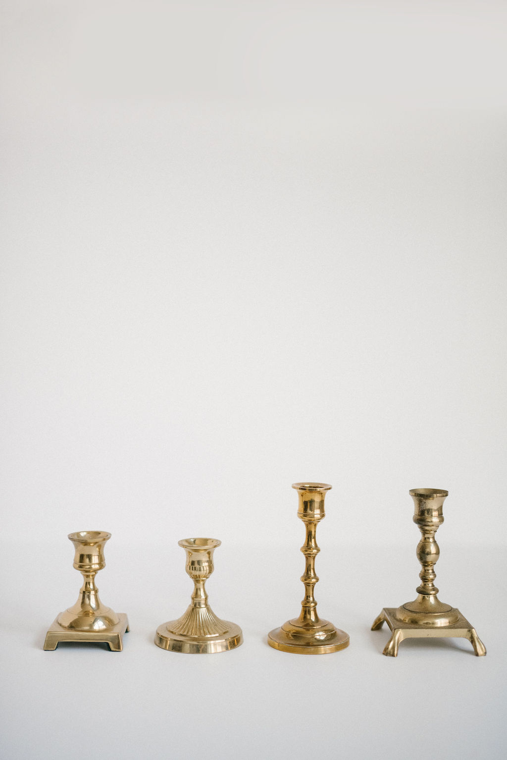 Antique Brass Candlestick Holders